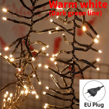 (Warm White EU) Outdoor Led Waterproof String Light Christmas Tree Lamp Celebrations For Festive