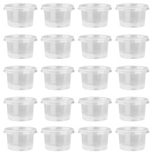 50 ud. 140 ml contenedores plástico desechables transparentes con tapa