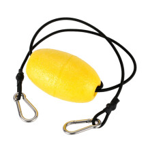 Tow Rope Throw Leash Line With EVA Float And Stainless Steel Clip For Grip Canoe Accessories Model 596 Black