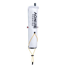 Aluminum Trekking Poles With Storage Bag, 2 Pack Lightweight Collapsible Hiking Sticks, Quick Lock Shock Absorbent White