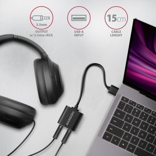 Adattatore audio - AXAGON - ADA-12 - USB 2.0 - Stereo - 15 cm 2