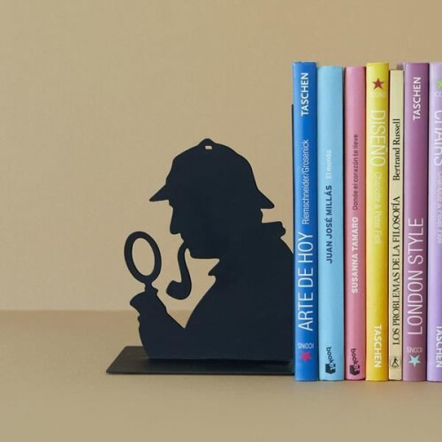 Balvi Buchstütze Sherlock 17 x 10 x 12 cm schwarzer Stahl 2