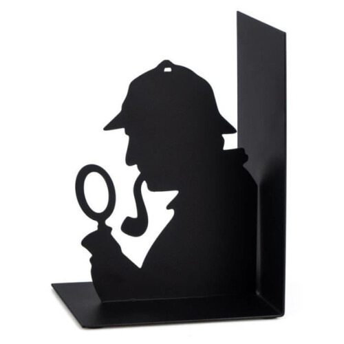 Balvi Buchstütze Sherlock 17 x 10 x 12 cm schwarzer Stahl