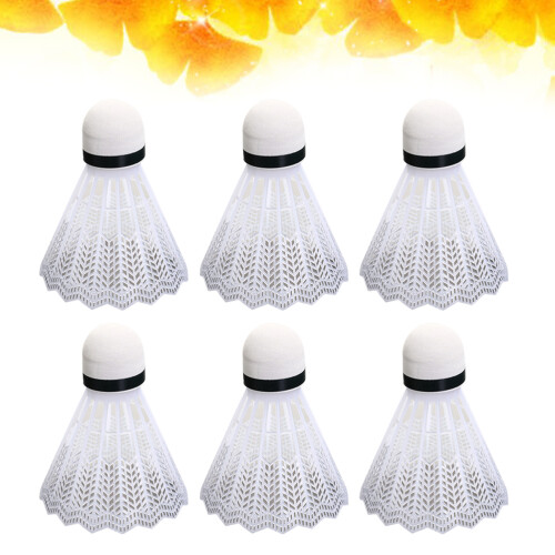 12 palline badminton plastica, ideali per interno ed esterno (bianco) 1