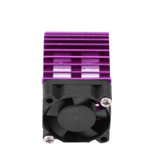 Kühlkörper mit Lüfter für 1/10 RC Auto 540/550 Motor lila Aluminium
