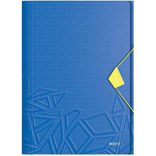 Carpeta de 3 solapas - LEITZ - A4 - Plástico flexible - Azul - Máximo 150 hojas