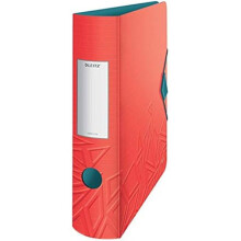 Hebelordner - LEITZ - Urban Chic - Rot - A4 - Rundrücken 82mm - Mit Gummibandverschluss