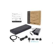 USB-C-telakka - I-TEC - KolmoDISPLAY DS - 3 näyttöä 4K - 100W - Musta
