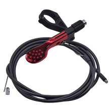 Aluminum Alloys Bike Dropper Post With Remote Levers, Tube Height, Cable Adjustable Levers, Easy To Install, Red