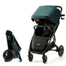 Kindersitz bis zu 27 kg, Kindercraft MITZY, Einhand-Faltung, Große, stoßdämpfende Räder ohne Aufpumpen, Grün
