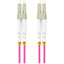 Cable óptico - LANBERG - Dúplex - 5m - Multi LC/UPC - OM4 50/125 LSZH Violeta