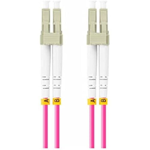 Cable óptico - LANBERG - Dúplex - 5m - Multi LC/UPC - OM4 50/125 LSZH Violeta