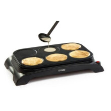 Crêpière DOMO Family Crêpes - DO8709P - 6 personas - Recubrimiento Antiadherente - 1000W