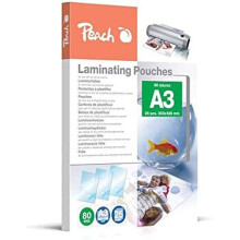 Pochettes di laminazione A3 - PEACH - PPR080-01 - 80 mic - Lucido - Confezione da 25