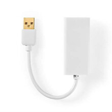 USB-Netzwerkkarte | USB 2.0 | 100 Mbps | USB-A-Stecker | RJ45-Buchse | 0,20 m | Rund | Vergoldet / Vernickelt | Blanke Kupferfolie | Weiß | Box