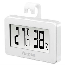 Termometro/igrometro Hama "Mini" (batteria, CR2025, nero, 65 mm, 10 mm, 40 mm) Bianco