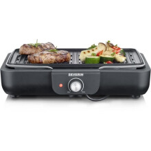 Barbecue elettrico SEVERIN - PG8556 - Superficie di cottura 37x29cm - Termostato regolabile - 2300W
