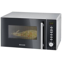 Severin MW 7773 Mikrowelle schwarz, silber 800 W mit Heißluftfunktion, Grillfunktion