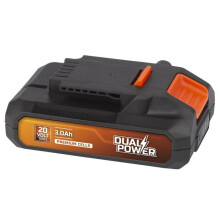 Dual Power -akku POWDP9023 - 20 V langattomiin käsityökaluihin - Tehoindikaattori-LED - Akustelakka
