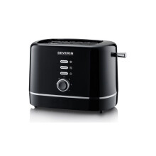Toaster - SEVERIN - 2 Schlitze - Anpassbar - Auftaufunktion - Schwarz und Weiß