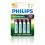 Philips 4er-Pack Philips AA LR6 2600 mAh Akkus 1