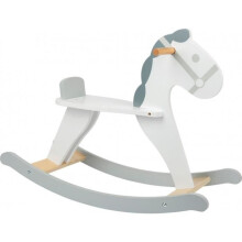 Cavallo a dondolo in legno Skandijunior - SMALL FOOT - 70 cm - Grigio
