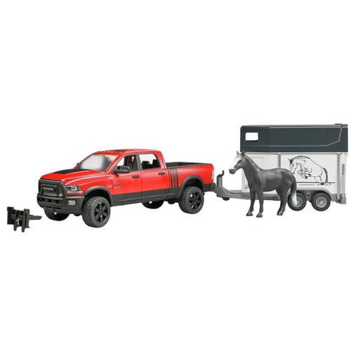 Bruder Veicolo Ram 2500 Power Wagon con rimorchio e cavallo - BRUDER 1