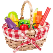 Jouet de cuisine - Découlot - Panier à provisions - 15 pièces - Multicolore - Artisanal
