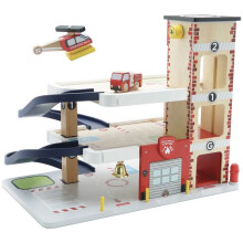 Garaje de madera - LE TOY VAN - Garaje de bomberos - 3 piezas - Madera certificada FSC - Mixto
