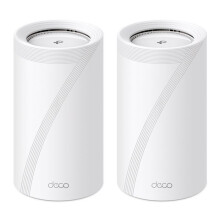 Mesh WiFi 7 BE19000 tri-banda - TP-Link Deco BE85 (Paquete de 2) - Puerto Ethernet/Fibra 10 Gbit/s - Velocidad WiFi hasta 19 Gbit/s - WPA3