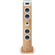 Alto-falante torre - THOMSON - Bluetooth/CD/USB/SD - Branco/Madeira - 60W - Rádio FM