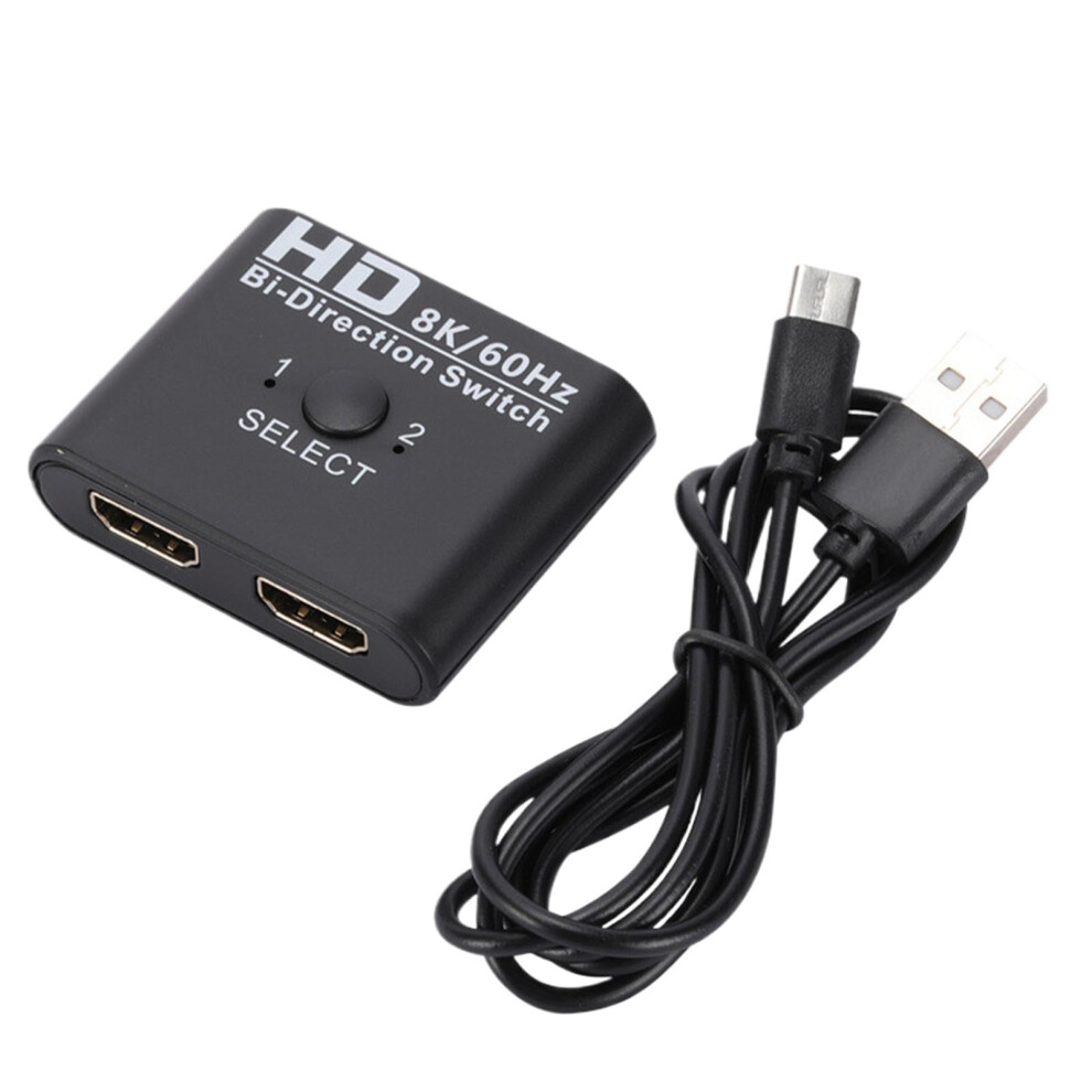 Bi-Direction Manual Switcher 1 Input 2 Output Hdmi 1X2 Switcher For Monitor Projector Tv High-Resolution 9354506765163
