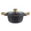 Beper PE.165 Casseruola con Coperchio Alluminio Nero 28 cm 1