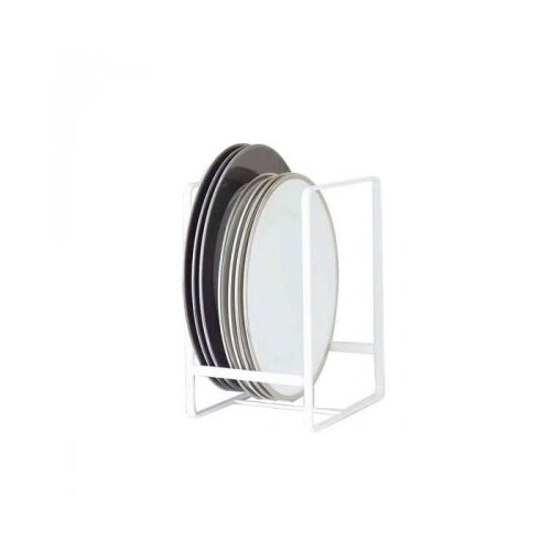 Range-assiettes vertical en métal blanc