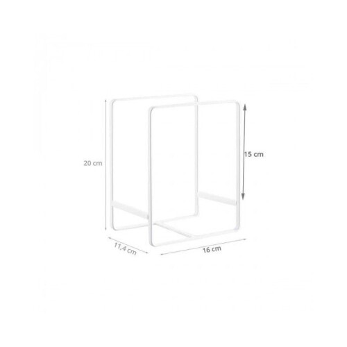 Range-assiettes vertical en métal blanc 2