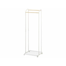 Yamazaki Home Portant Penderie à vêtement Porte-Manteau étagère pour Chaussures Penderie Support Manteau Couleur blanc 67x172x35 cm