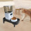 Cat Feeder Support Adjustable Height Compatible With Automatic Home Feeders Black 3