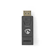 Displayport Adapter | DisplayPort Stecker | HDMI Buchse | 4K@30Hz | Vernickelt | Gerade | Rund | ABS | ABS | Schwarz | Box