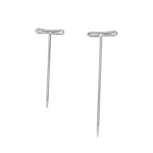 110Pcs Metal T-Pins Set for Wig Styling Dark Grey Stainless Steel