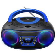 Reproductor de CD Personal - Denver - TDB-212BU - Bluetooth - Estéreo - Diseño Retro Azul