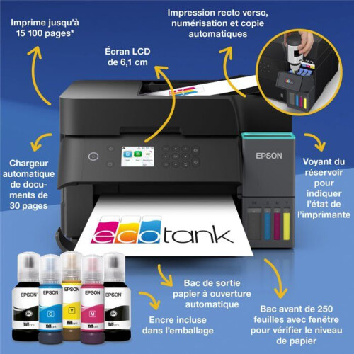 Epson Tintenstrahldrucker - Epson - ET-3950 - WLAN - EcoTank - Duplexdruck 2
