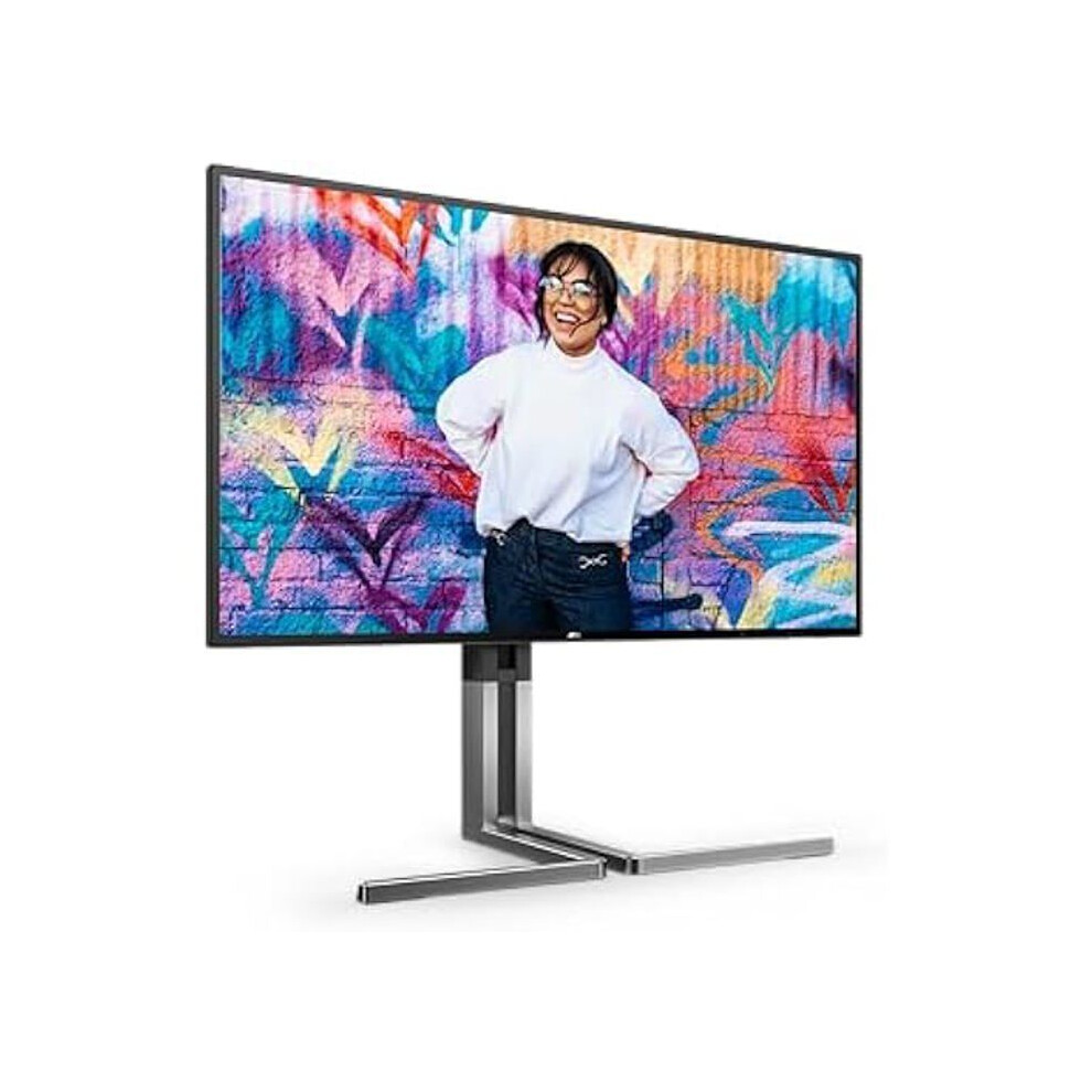 Aoc Size 27 Black U27u3cv 27" Nano Ips Uhd 4K 60Hz 4Ms Hdr400 Usb-C Rj45 Height Adjustable Docking Monitor - Image 5