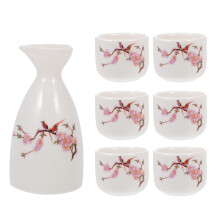 Suporte Japonês Para Saquê E Vinho Branco Com Copos