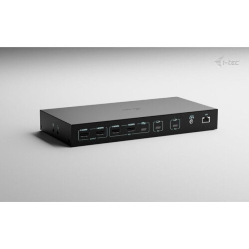 i-tec Dockingstation KVM USB-C Schwarz 3 Geräte Dual Video 92W 1