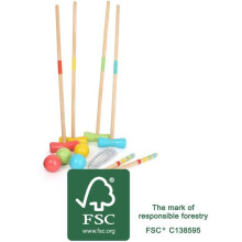 Juego de croquet de madera certificada FSC 100% - Legler Small Foot 12033 - Multicolor - Para niños