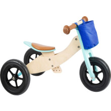 Draisienne-Tricycle 2 en 1 Maxi Turquoise - SMALL FOOT - Mixte - 3 roues - Poids jusqu'à 20 kg