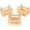 Set di 3 piccole casse in legno per venditrice 1