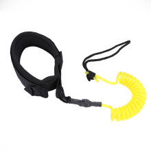 Gewickelte Surfbrett-Leash Gelb 61cm Leichtgewichtlich Verstellbarer Knöchelriemen