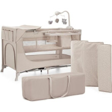 Paraguas Lit Kinderkraft JOY 2 con accesorios 2 en 1 plegable compacto con apertura con cremallera y lados de malla Beige