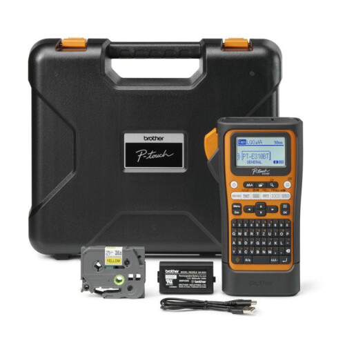 Brother Brother PT-E310BTVP Portable Bluetooth Label Maker Black and Orange 180 DPI 1